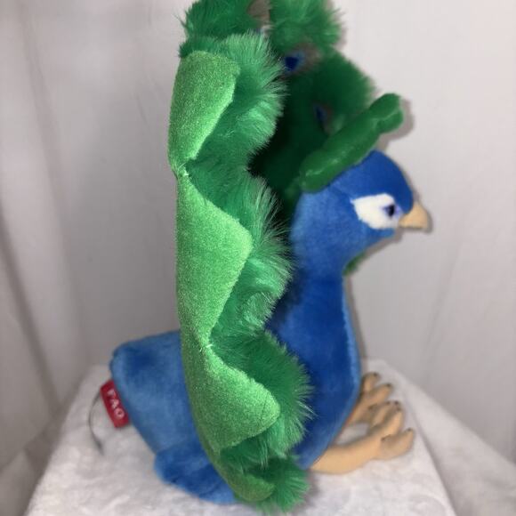 FAO Schwarz Peacock Plush Stuffed Bird Toys R Us Release 2015 w Tags - Picture 5 of 15
